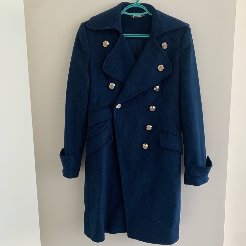 GUESS wool peacoat, navy blue